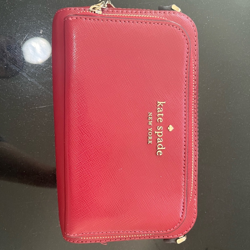 Kate Spade Cherry Red Zip Wallet